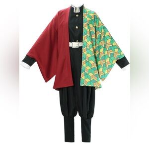 Tomioka Giyuu Kimetsu Cosplay Costume with Wig